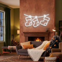 Christmas Socks Neon Sign