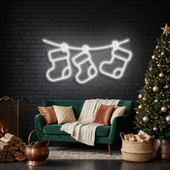 Christmas Socks Neon Sign