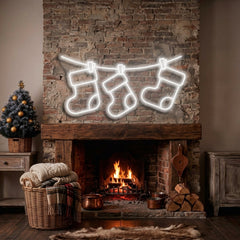 Christmas Socks Neon Sign