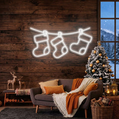 Christmas Socks Neon Sign