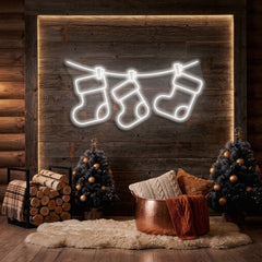 Christmas Socks Neon Sign