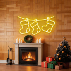Christmas Socks Neon Sign