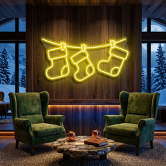 Christmas Socks Neon Sign
