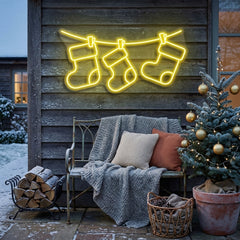 Christmas Socks Neon Sign