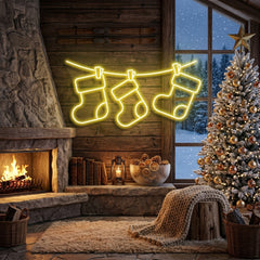 Christmas Socks Neon Sign