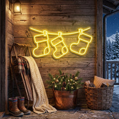 Christmas Socks Neon Sign