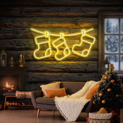 Christmas Socks Neon Sign