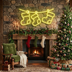 Christmas Socks Neon Sign