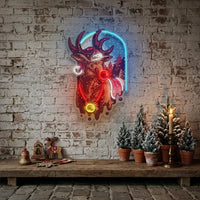 Christmas Deer LED Neon Sign Light Pop Art