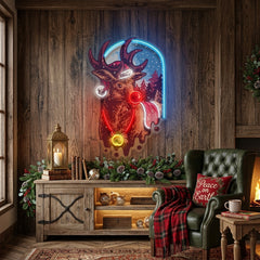 Christmas Deer LED Neon Sign Light Pop Art