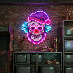 Clown Skull LED Neon Sign Light Pop Art