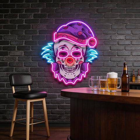 Clown Skull LED Neon Sign Light Pop Art