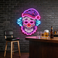 Clown Skull LED Neon Sign Light Pop Art