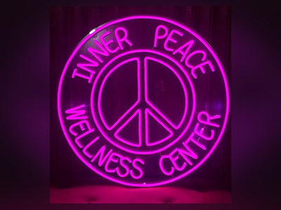 Inner Peace Wellness Center custom LED neon logo sign