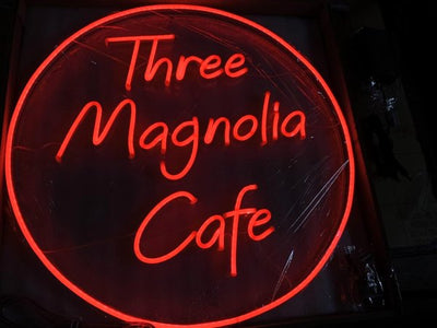 Three Magnolia Cafe custom LED neon logo sign