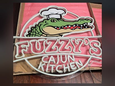 Fuzzy's Cajun Kitchen custom LED neon logo sign