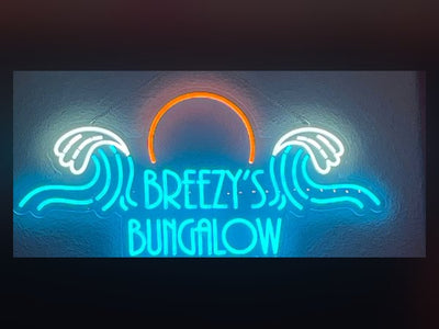 Breezy's Bungalow custom LED neon logo sign