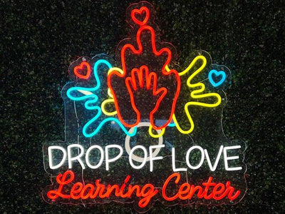 Drop of Love Learning Center custom LED neon logo sign