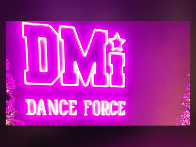 DMi Dance Force custom LED neon logo sign
