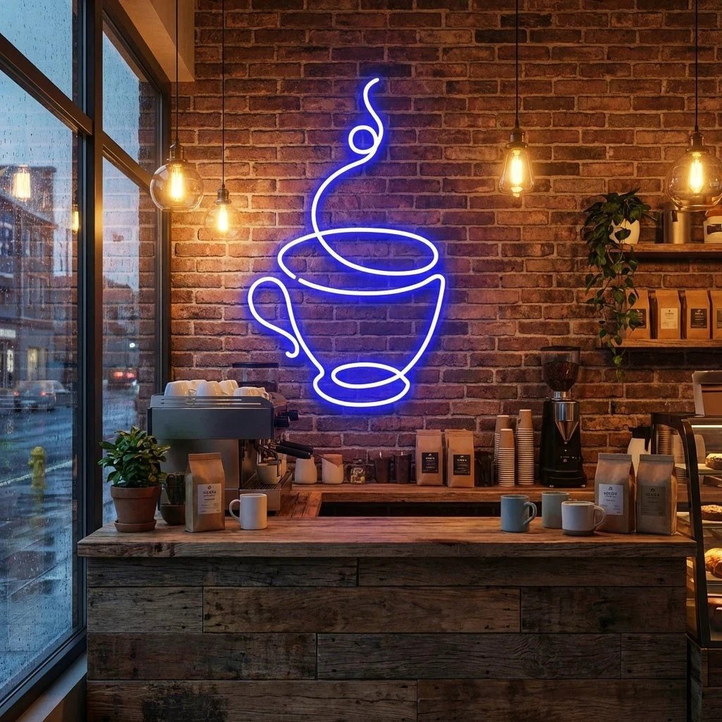 Coffee Cup Led Neon Sign Light