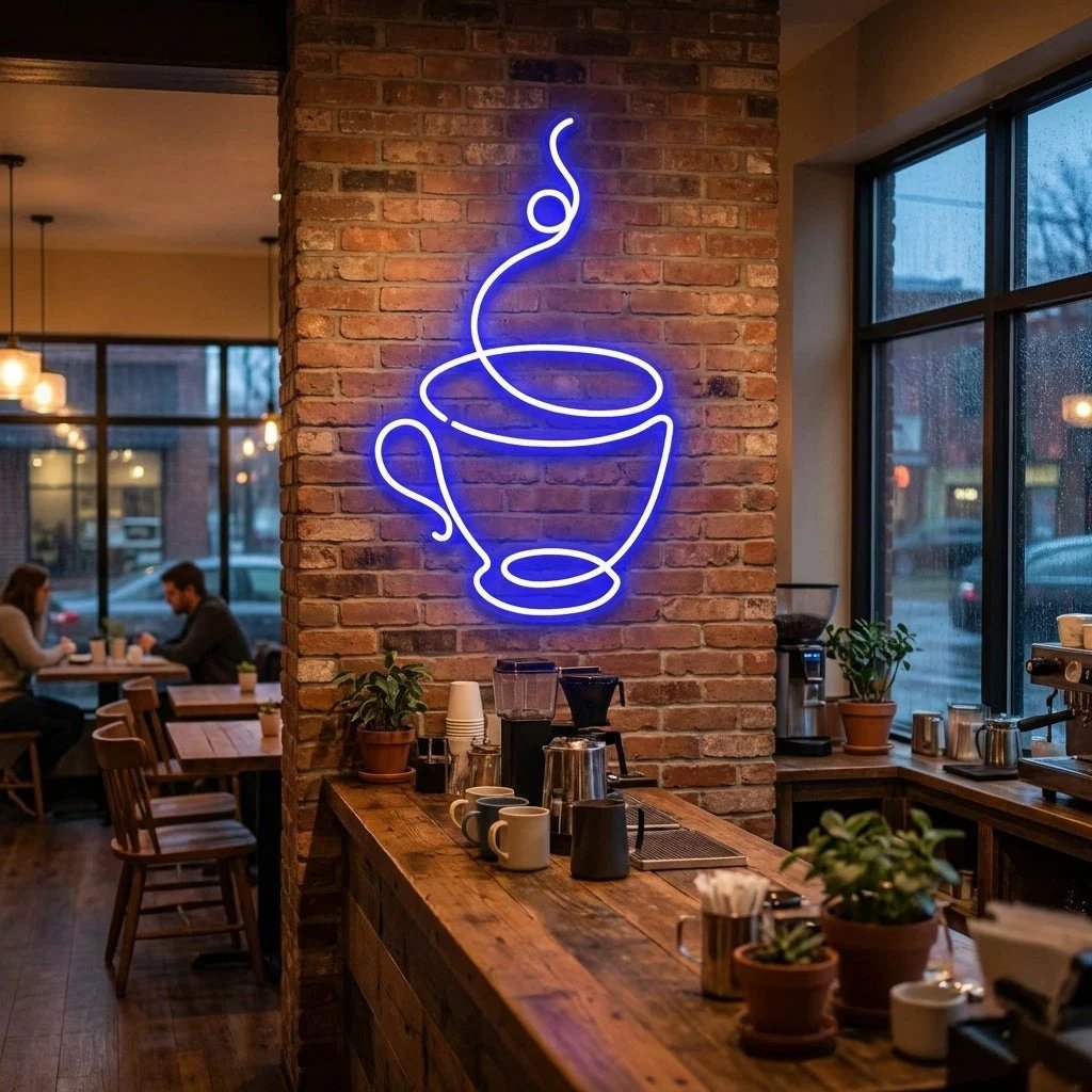 Coffee Cup Led Neon Sign Light