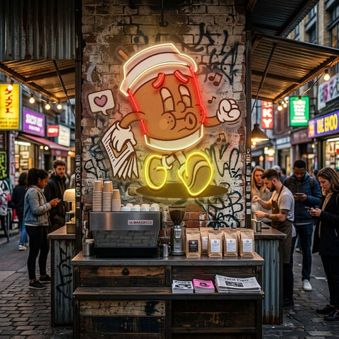 Coffee Cup Retro LED Neon Sign Light Pop Art