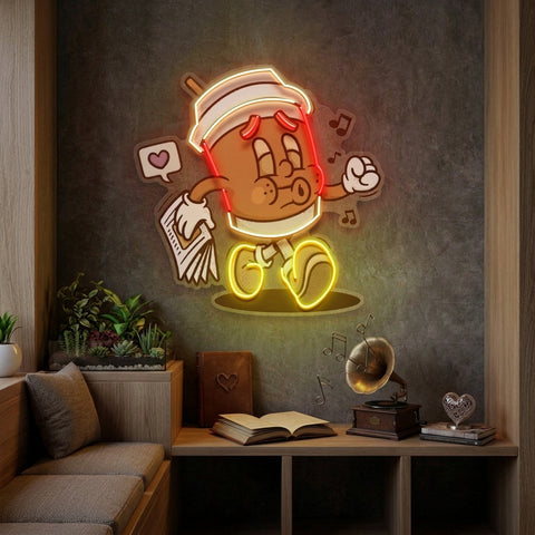 Coffee Cup Retro LED Neon Sign Light Pop Art
