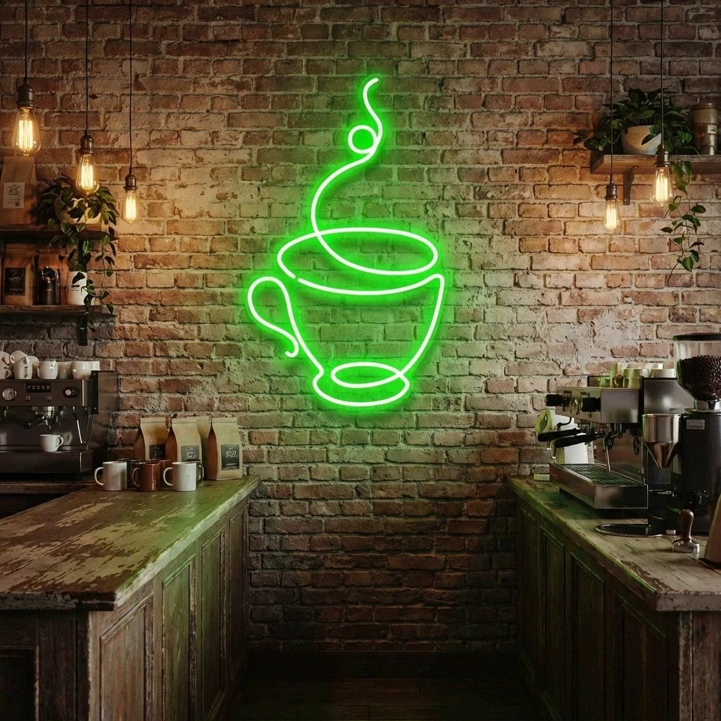 Coffee Cup Led Neon Sign Light
