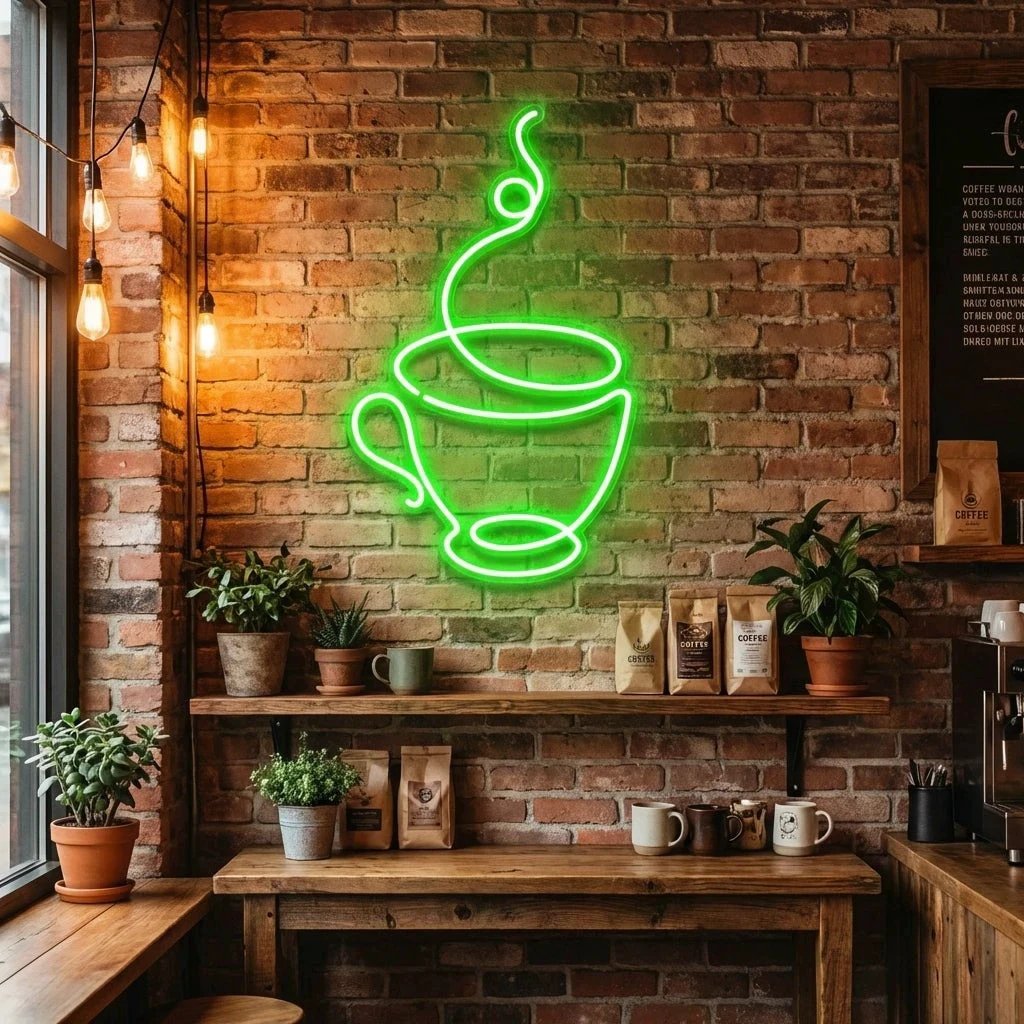 Coffee Cup Led Neon Sign Light