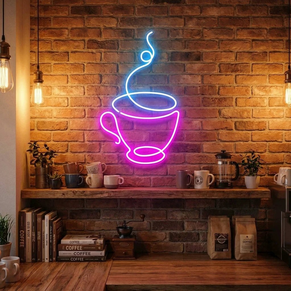 Coffee Cup Led Neon Sign Light