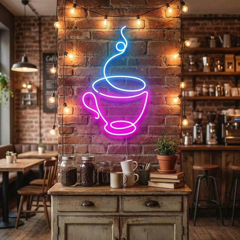 Coffee Cup Led Neon Sign Light