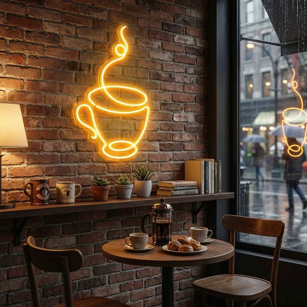 Coffee Cup Led Neon Sign Light
