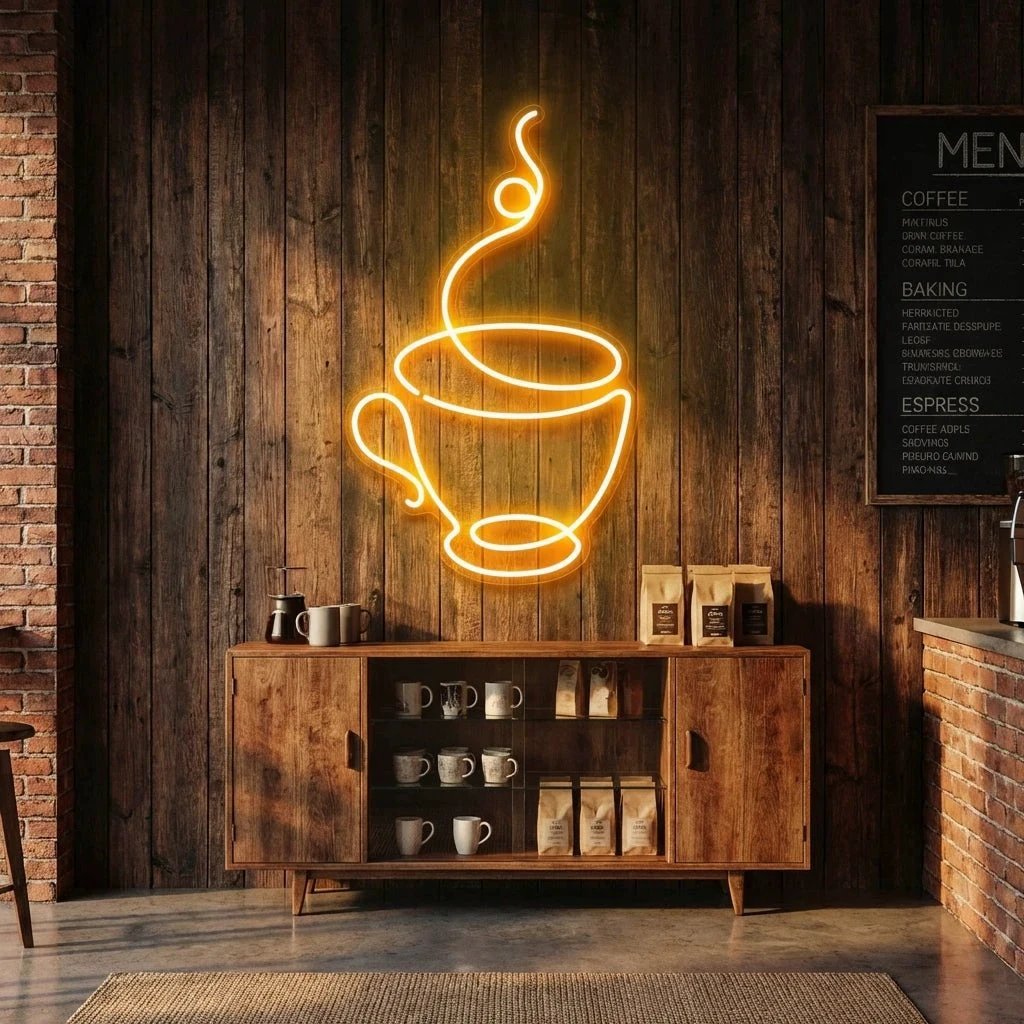 Coffee Cup Led Neon Sign Light
