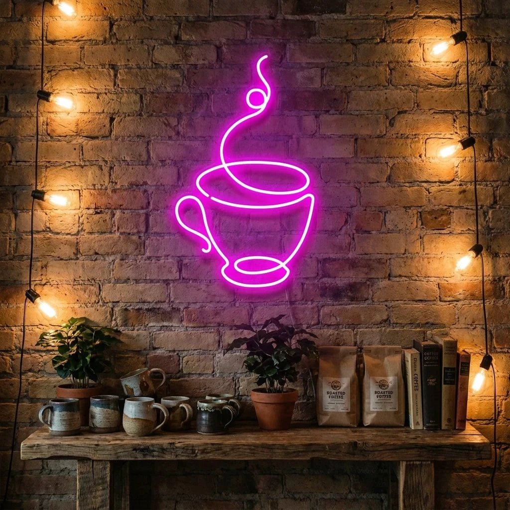 Coffee Cup Led Neon Sign Light