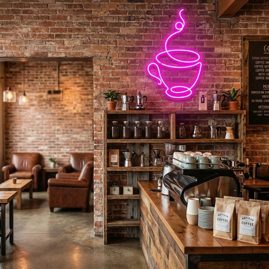 Coffee Cup Led Neon Sign Light
