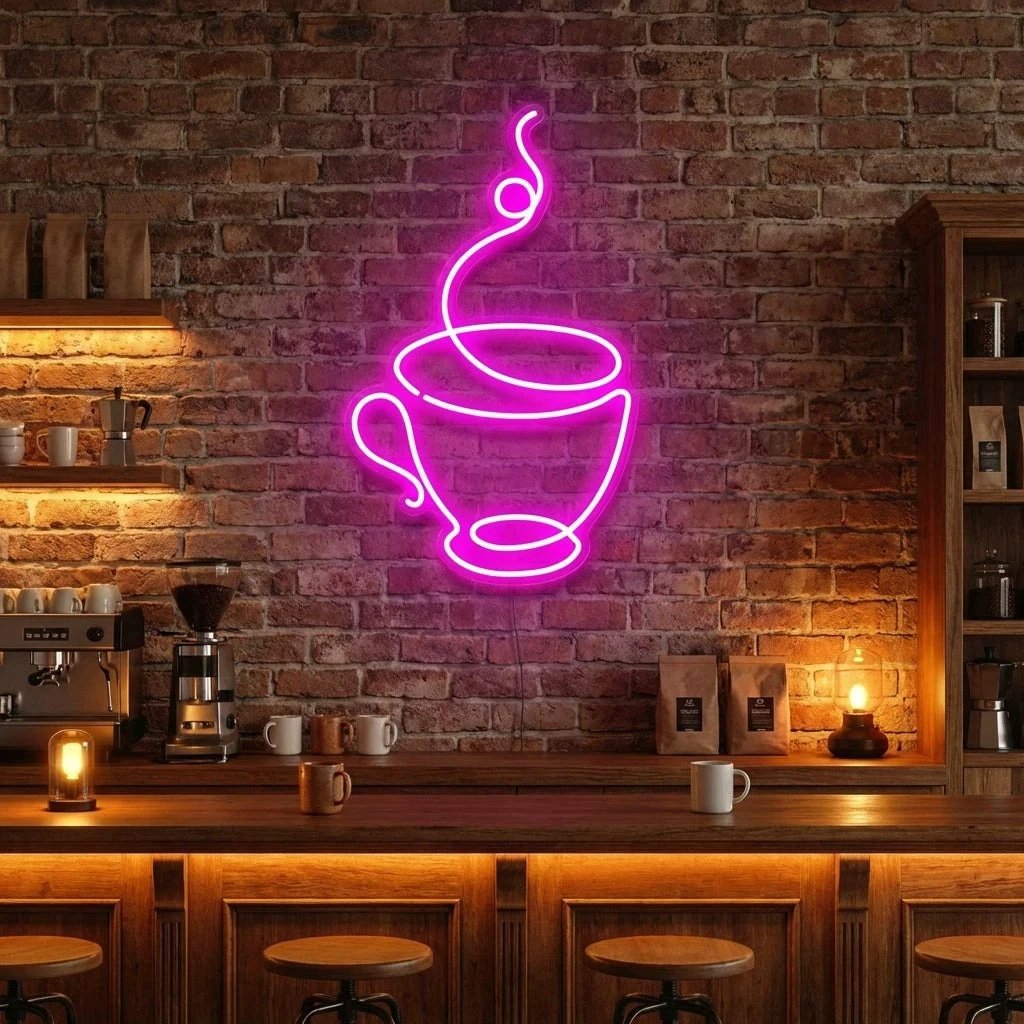 Coffee Cup Led Neon Sign Light