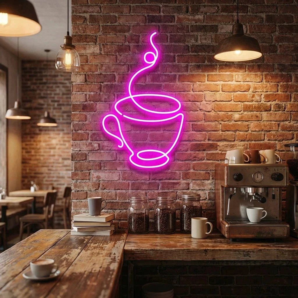 Coffee Cup Led Neon Sign Light