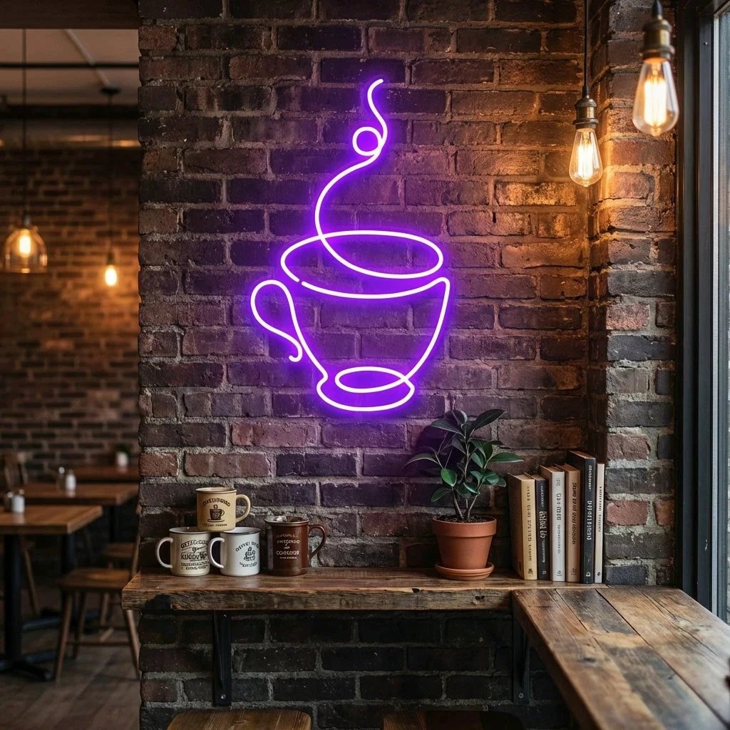 Coffee Cup Led Neon Sign Light