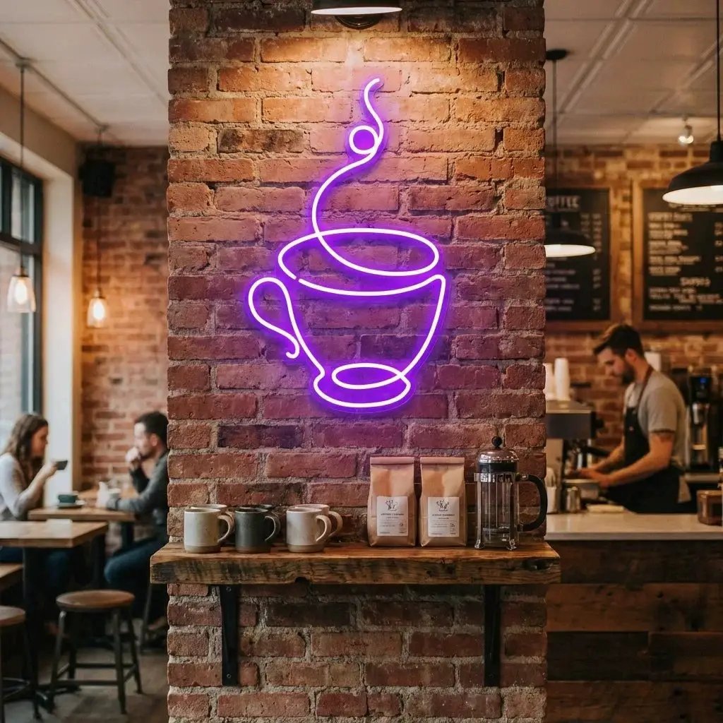 Coffee Cup Led Neon Sign Light