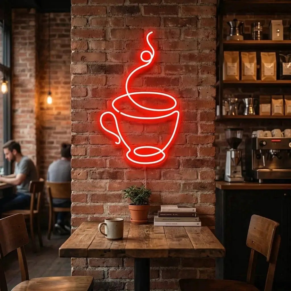 Coffee Cup Led Neon Sign Light