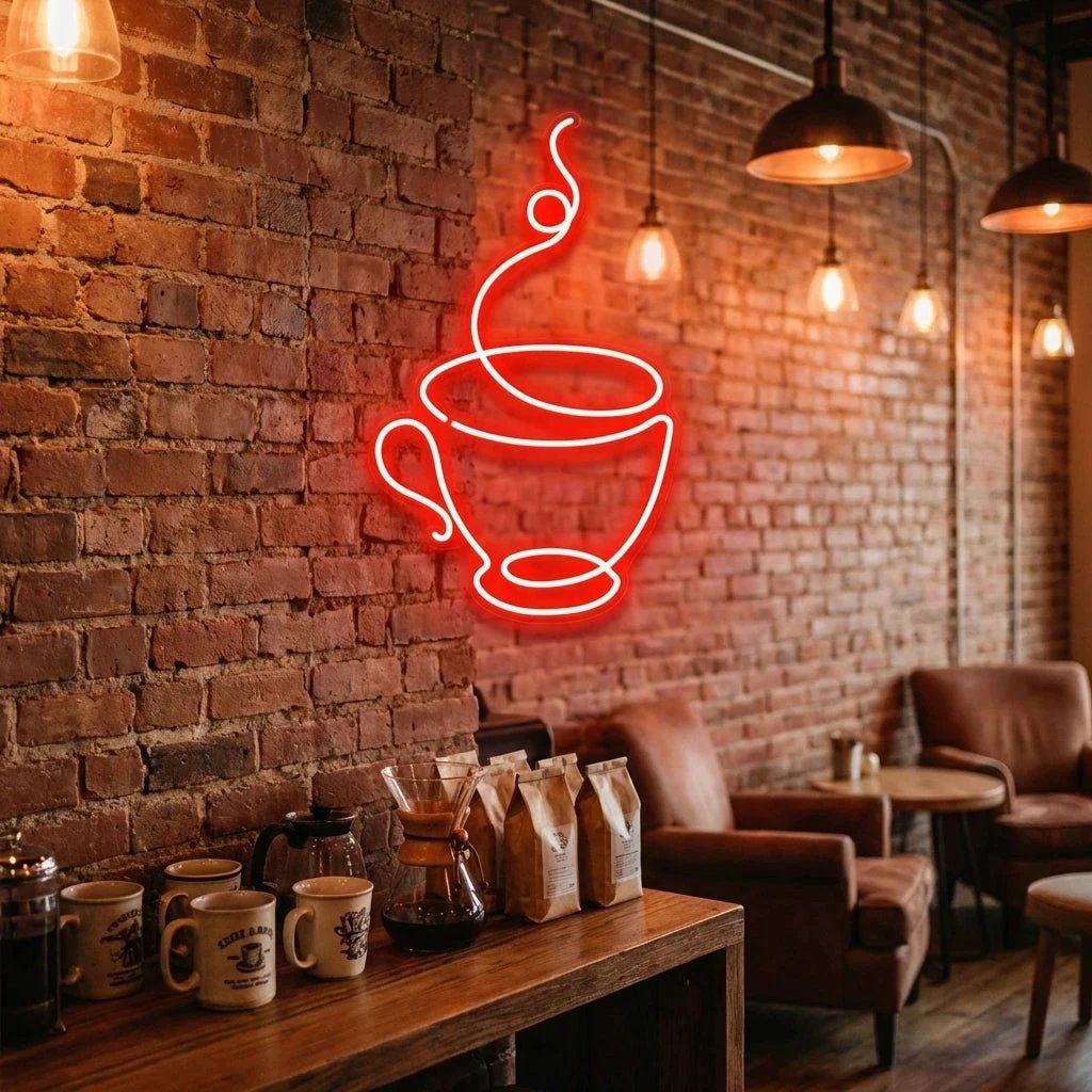 Coffee Cup Led Neon Sign Light