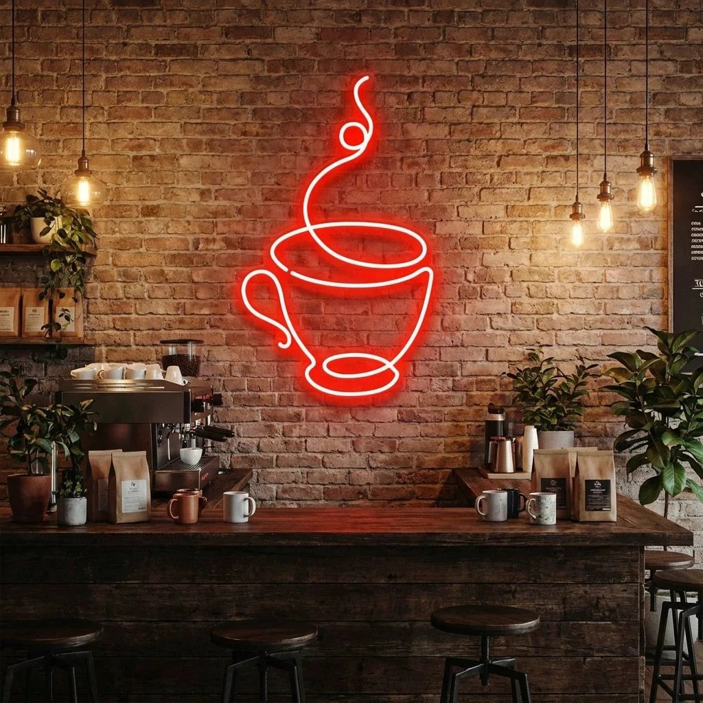 Coffee Cup Led Neon Sign Light