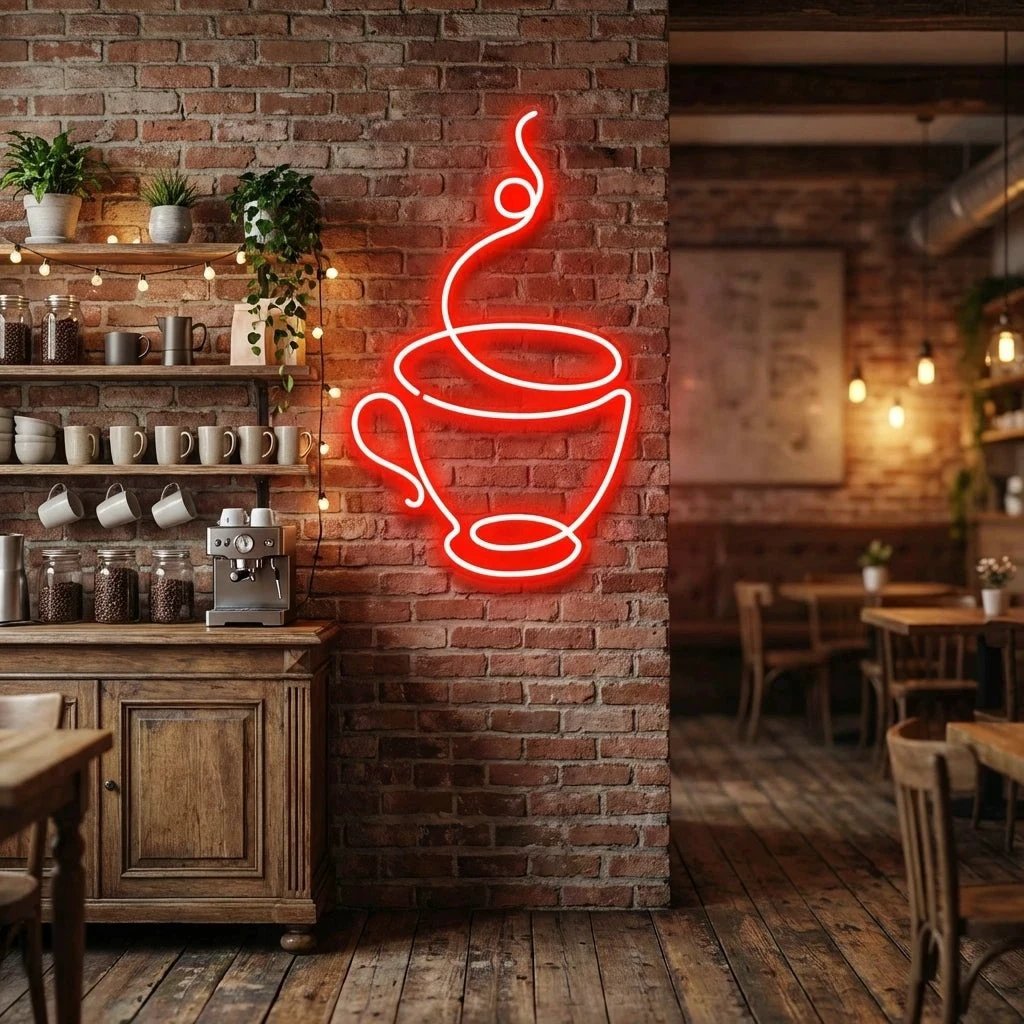 Coffee Cup Led Neon Sign Light
