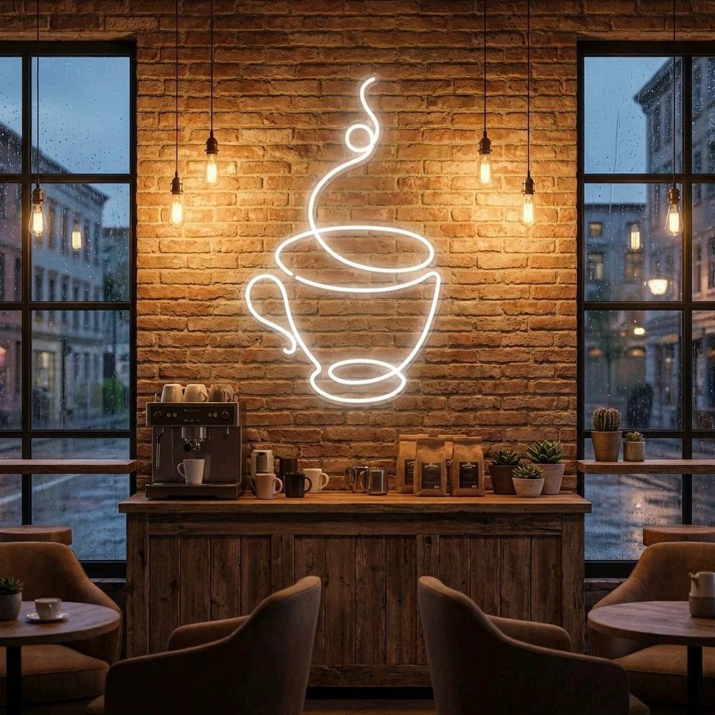 Coffee Cup Led Neon Sign Light