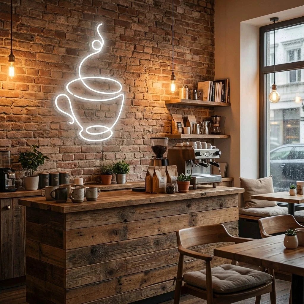 Coffee Cup Led Neon Sign Light