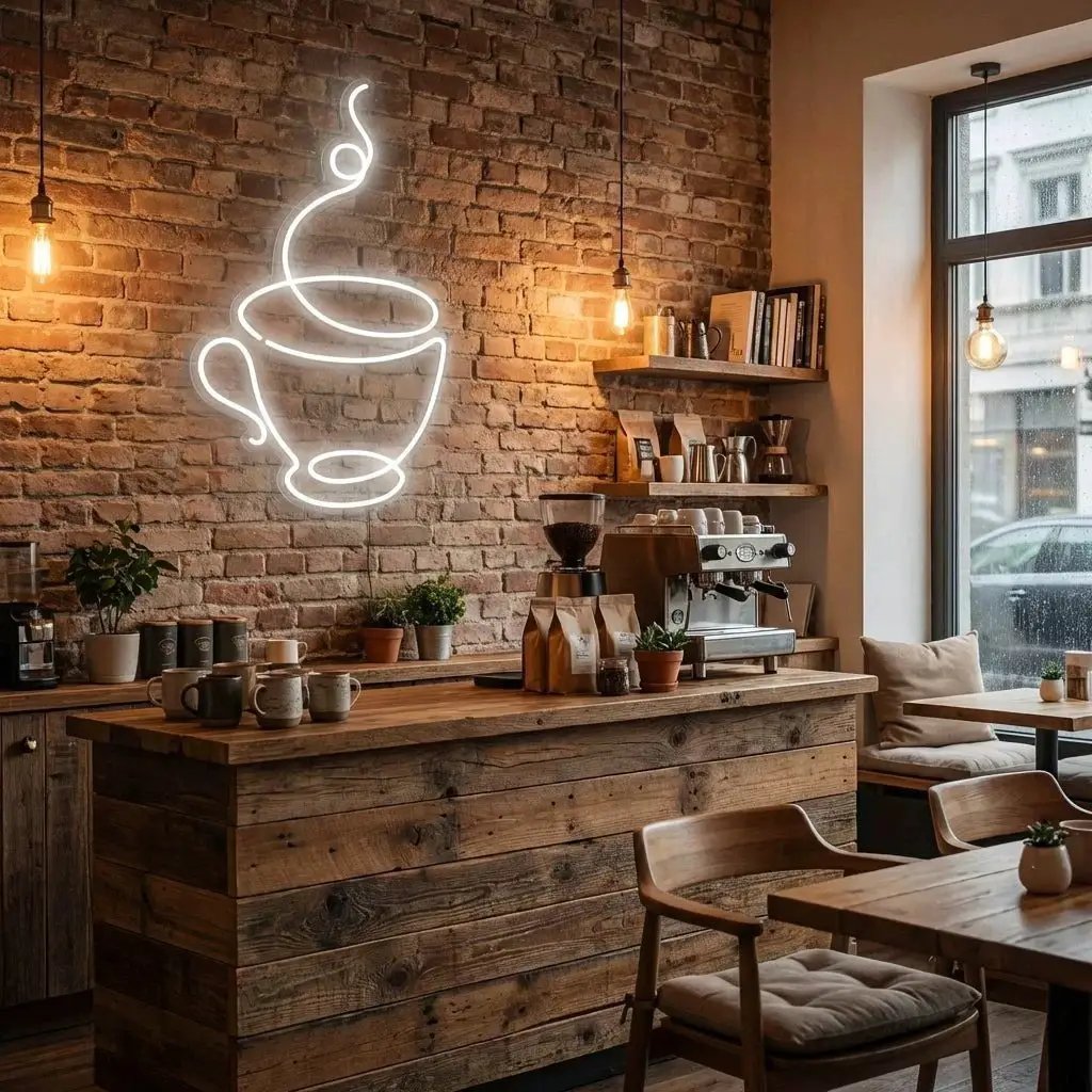 Coffee Cup Led Neon Sign Light