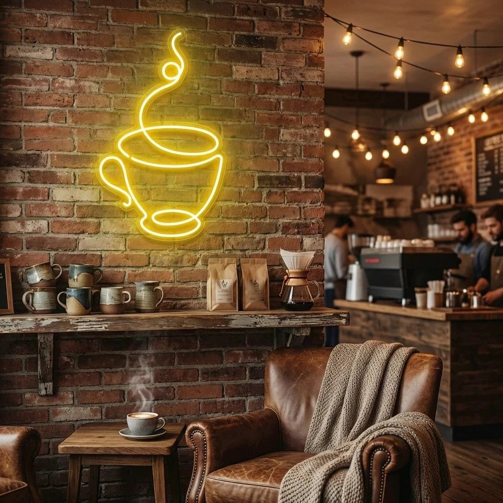 Coffee Cup Led Neon Sign Light