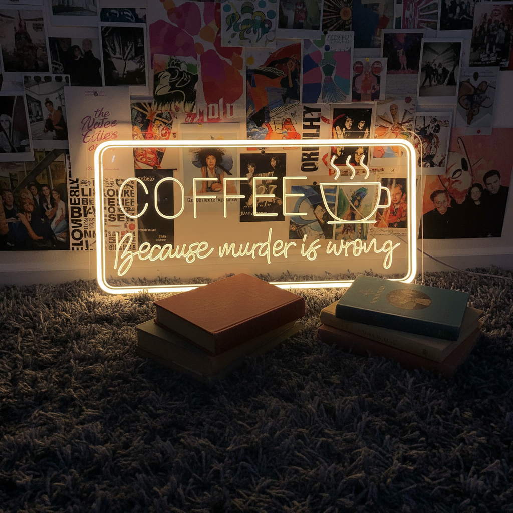 Coffee Bar Hanging Wall Art Neon Sign - VN03 - Customneonstudio