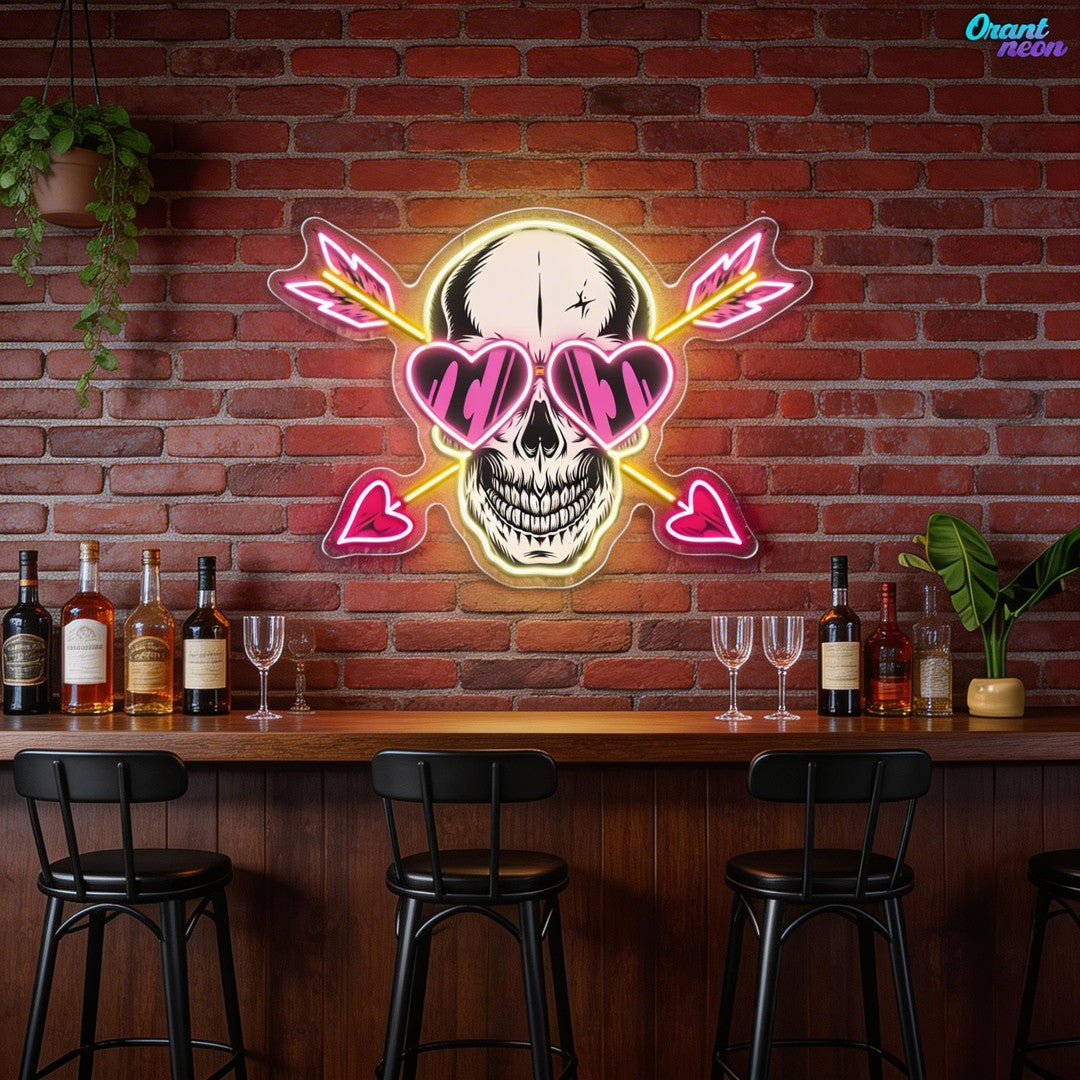 Kiss of Death, Heart of Love Best Gift For Valentine Neon Sight Light Artwork