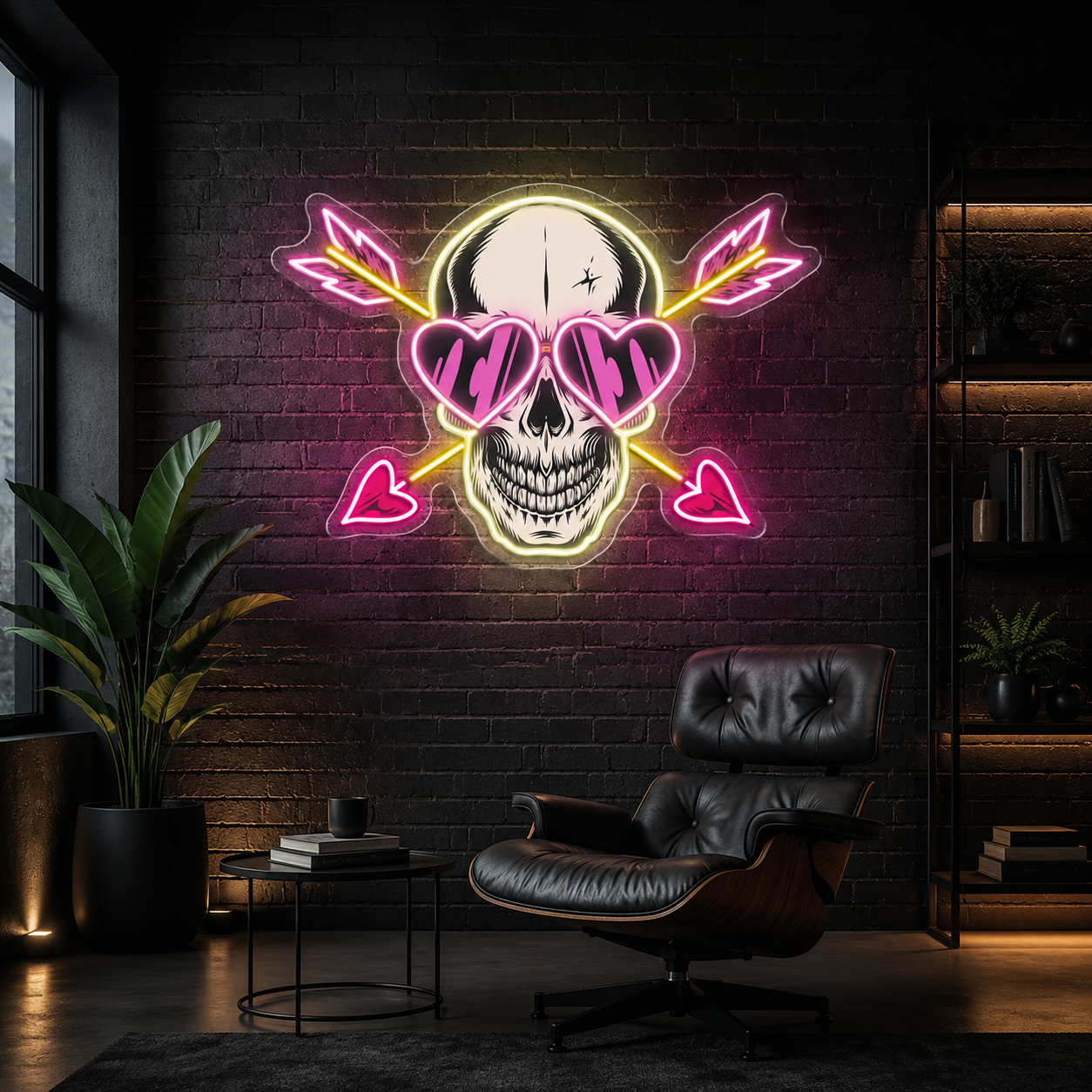 Kiss of Death, Heart of Love Best Gift For Valentine Neon Sight Light Artwork